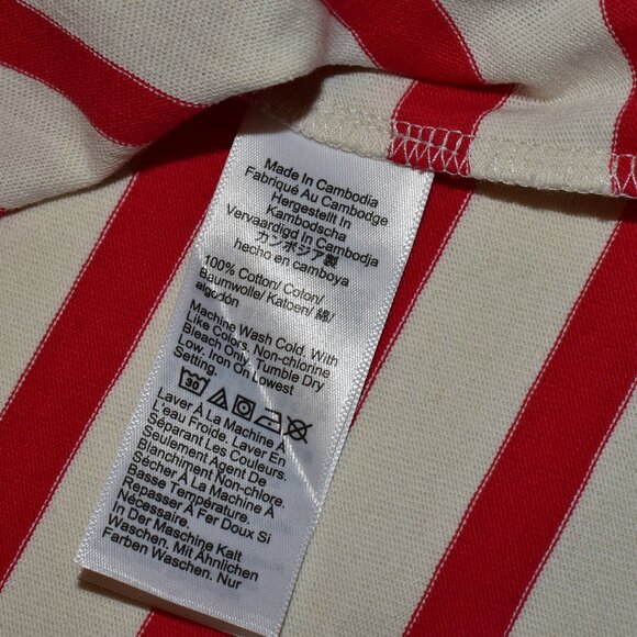 J. Crew Cropped Striped Boatneck Long Sleeve Cotton Tee Size S - Picture 8 of 10